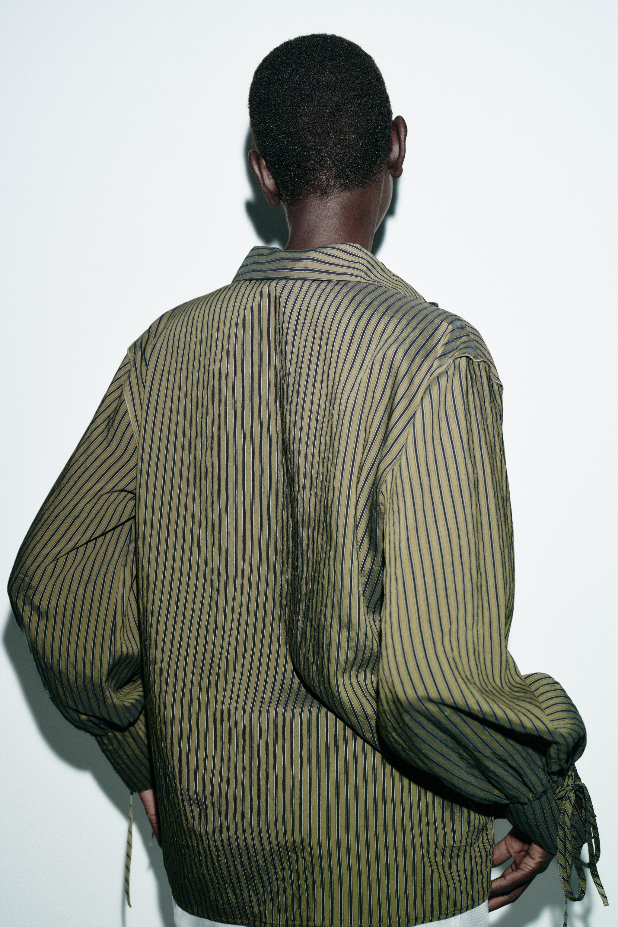STRIPED SHIRT WITH BOWS